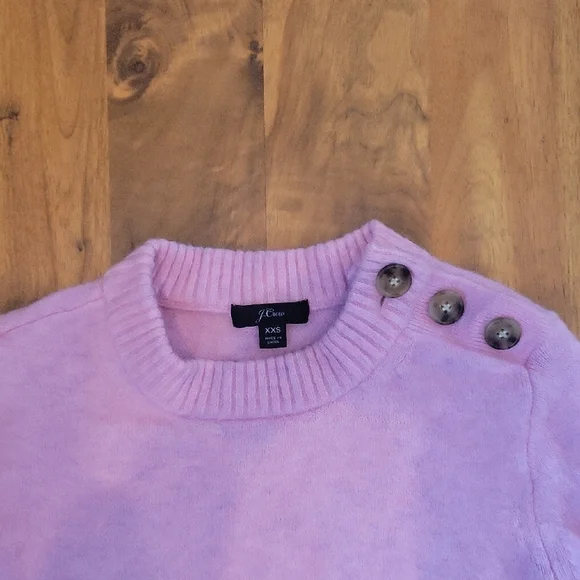 Spring Colored J. CREW Women's Pink Sweater with Button Detail/ XXS - Picture 3 of 5